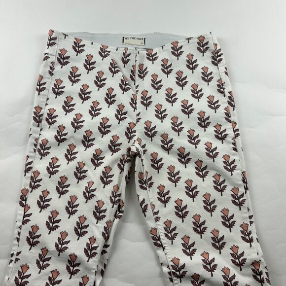 We The Free Terracotta Tulip Printed Penny Pull On Flare Pants 31 - Picture 2 of 7